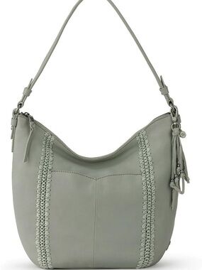 The Sak Sage Green Braided Hobo Shoulder Bag
